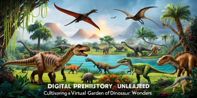 Digital Prehistory Unleashed: Cultivating a Virtual Garden of Dinosaur Wonders