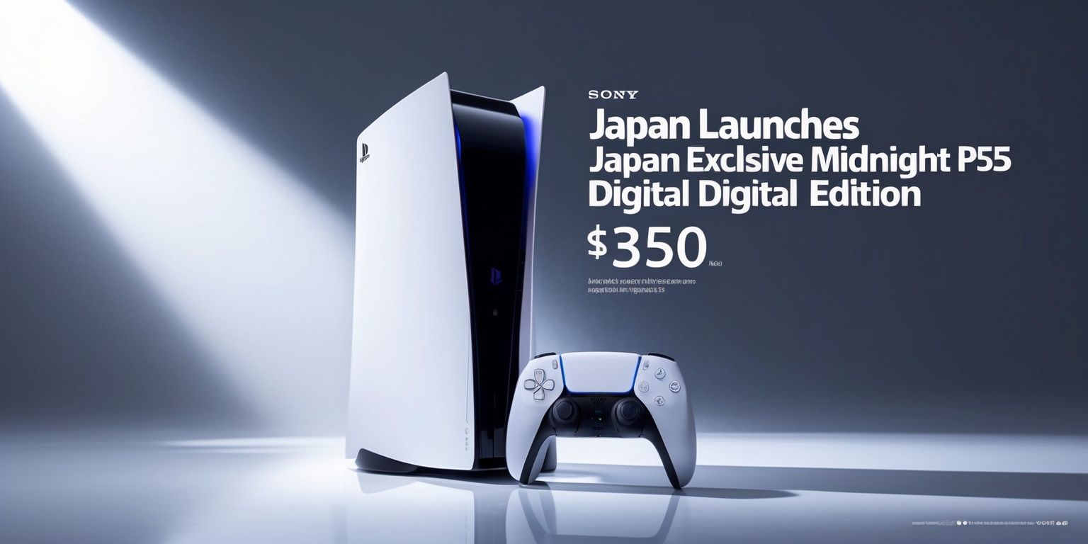 Sony Launches Japan-Exclusive Midnight PS5 Digital Edition at $350 Price